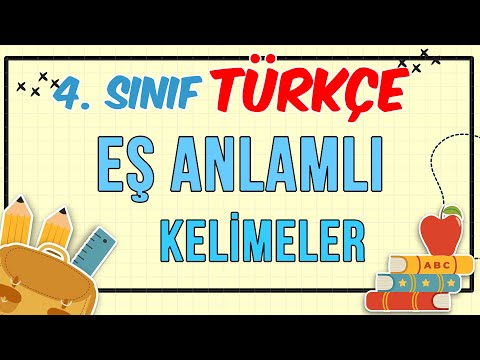 Eş Anlamlı Kelimeler