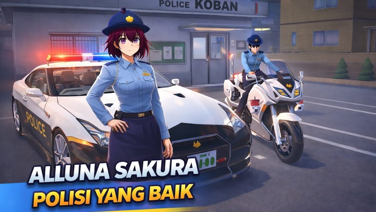 Alluna Sakura Jadi Polisi  | Sakura School Simulator #sakuraschoolsimulator 