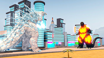 Roblox Kaiju Universe - Frostbite Godzilla Vs Burning Godzilla