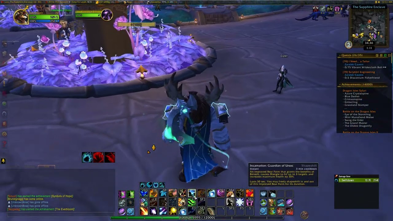 WoW - Action Cam Plus addon - Autozoom preview