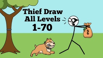 Thief Draw Escape Puzzle - Gameplay All Levels 1-70 Solution