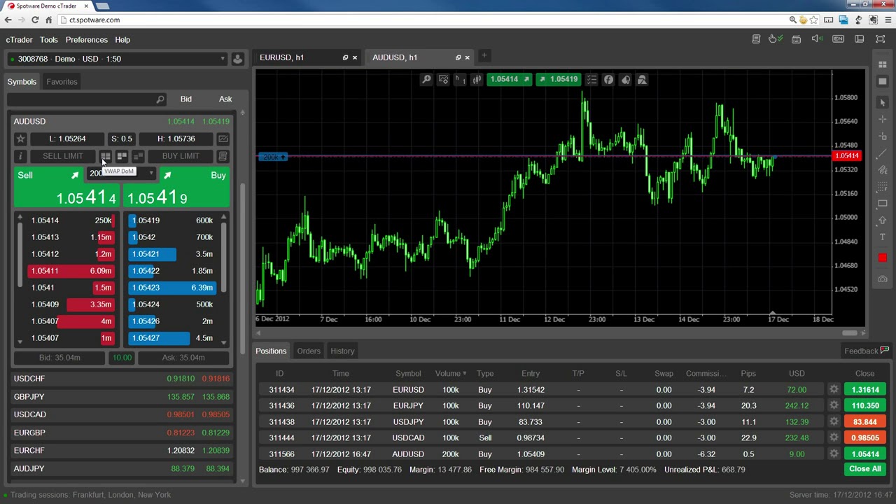 cTrader Web - QuickTrade - YouTube