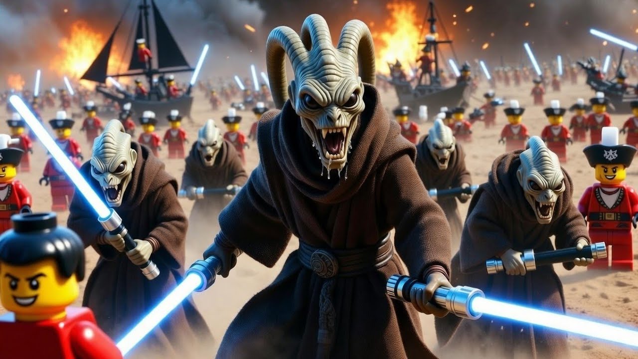 Ultimate Battle Simulator 2 - 300 Yedis vs 100000 Lego Piraten