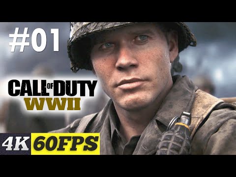 Call Of Duty WWII [PC] Part 1 D-day Walkthrough 4k 60FPS