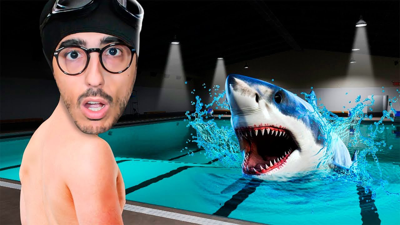 Devo ATTRAVERSARE questa PISCINA con uno SQUALO GIGANTESCO... (10 volte)