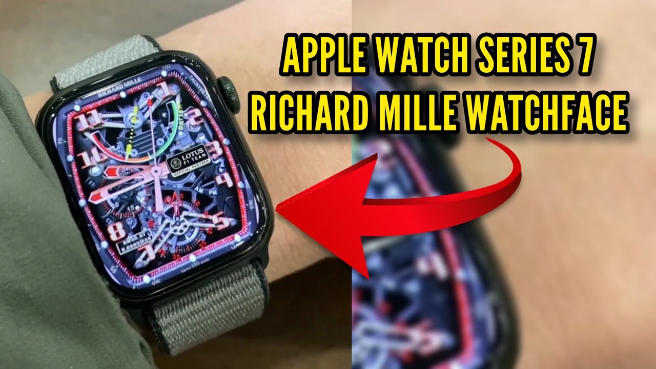 Apple Watch Series 7 45mm Green With Richard Mille Watch face - YouTube