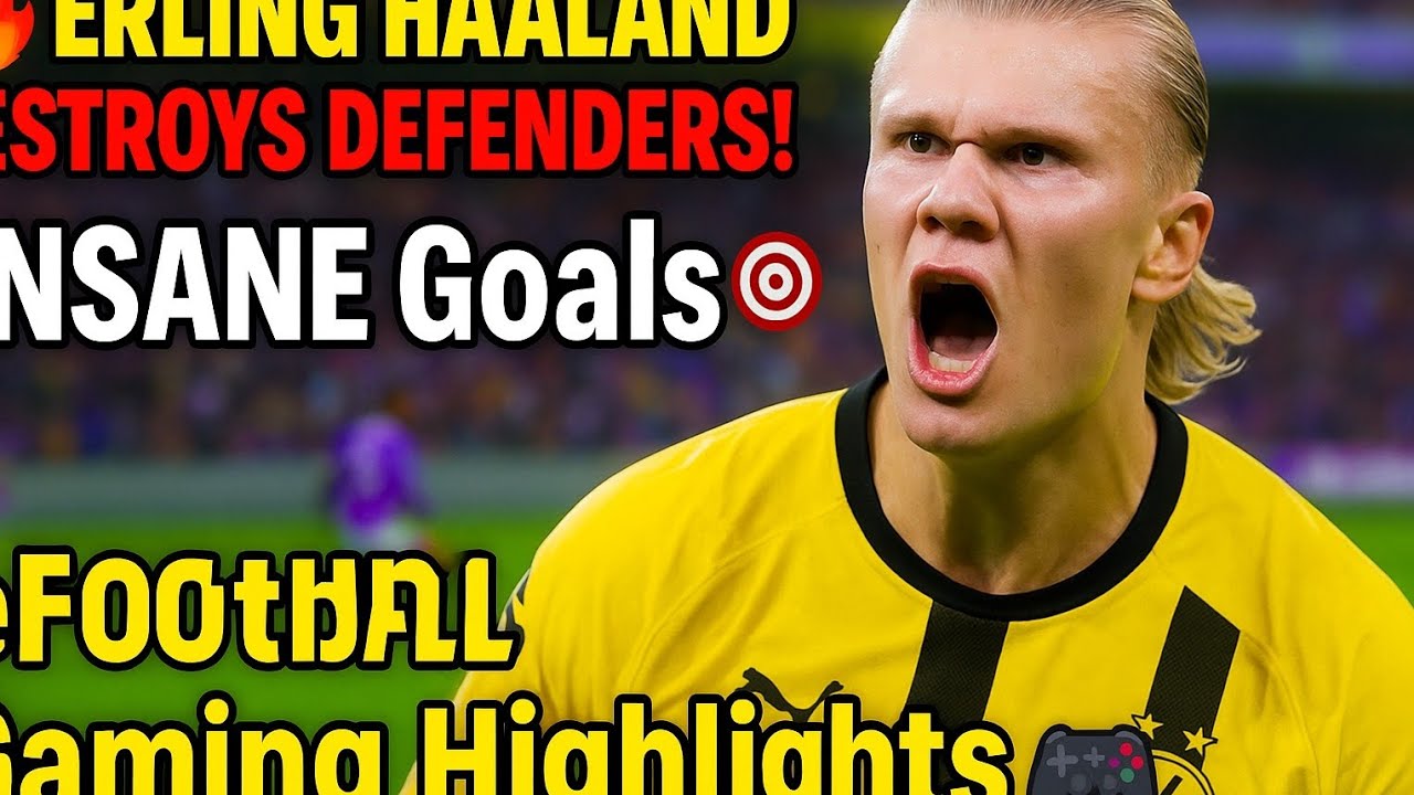 Erling Haaland DESTROYS Defenders! ⚽💥 | INSANE Goals 🎯 | eFootball Gaming Highlights 🎮