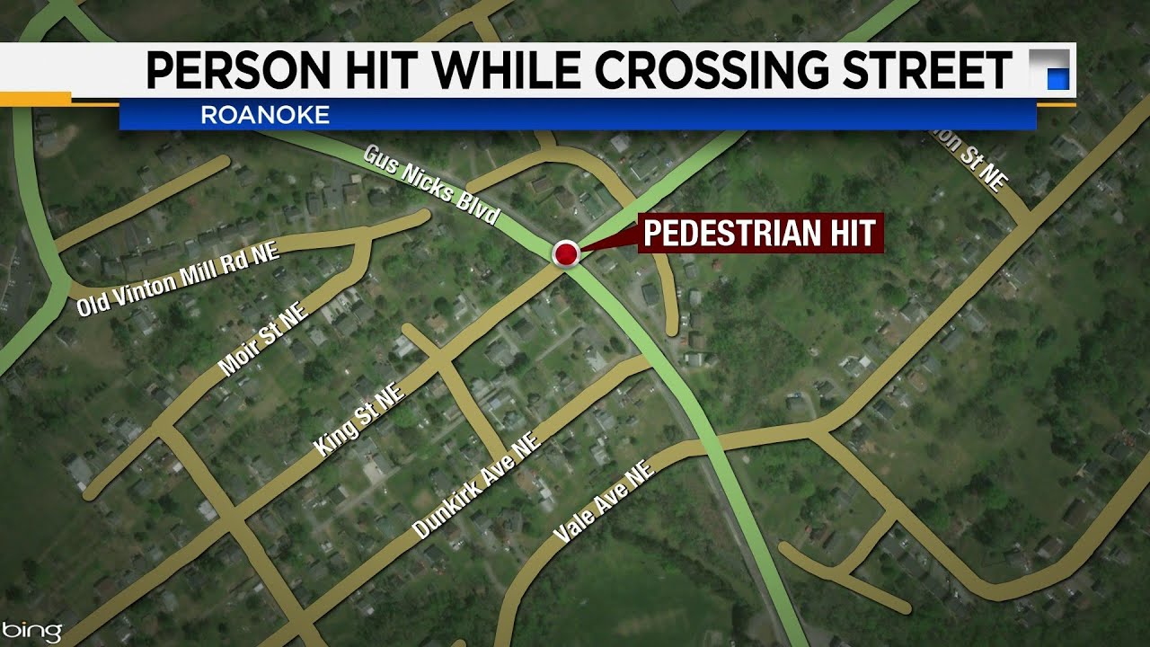 Police: Pedestrian hospitalized after being hit by car in Roanoke - YouTube