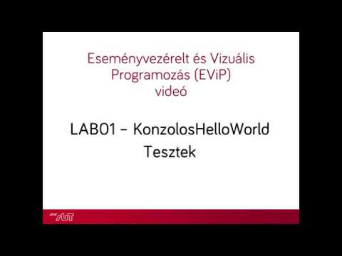 EVIP LAB01 4/6 Tesztek - YouTube