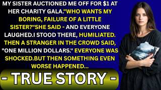At the Charity Gala, My Sister Auctioned Me Off for $1 — But Then a Stranger Stood Up and…