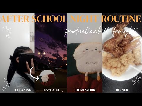 *REALISTIC* AFTER SCHOOL NIGHT ROUTINE | Homework, Cleaning, Skincare, Dinner