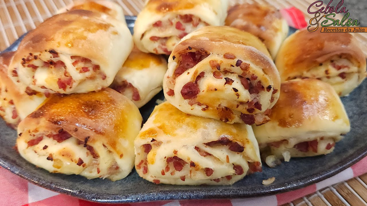 PÃOZINHO DE CALABRESA E QUEIJO SEM ERRO! Receita Simples e Fofinha - Cebola e Salsa