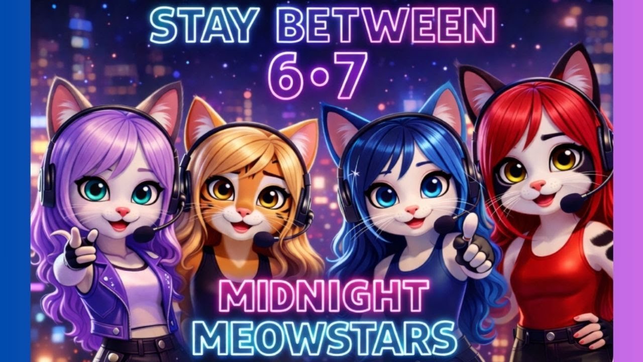 Stay Between 6  7 - Midnight Meowstars - Play Time Songs TV