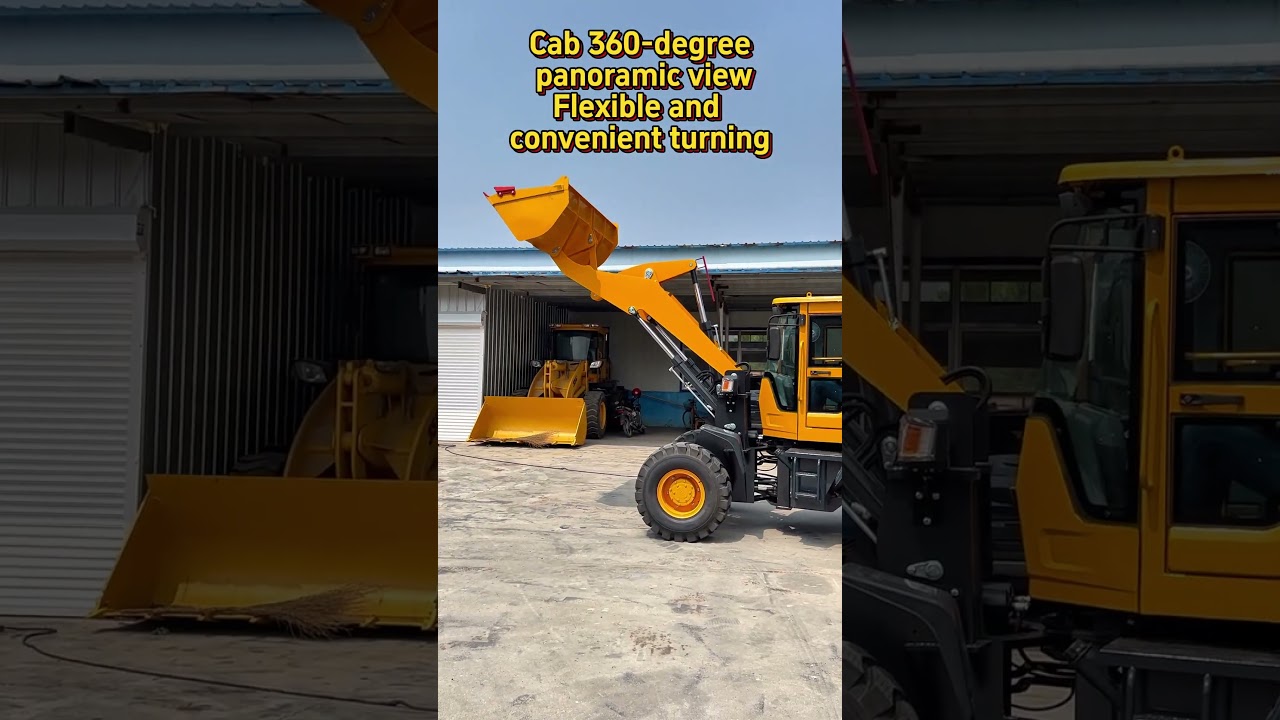 This loader can be fitted with a cab, and it has air conditioning in summer and heating in winter.