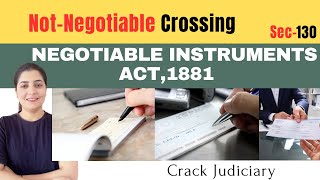 🙅‍♂️Not-Negotiable Crossing | Sec.-130 | Transferable | Statutory Crossing |Rights transferred | LAW