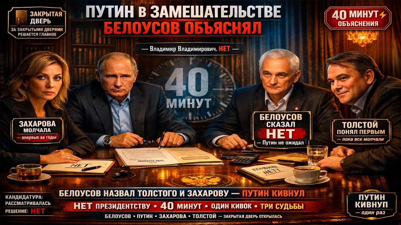 БЕЛОУСОВ СКАЗАЛ ПУТИНУ «НЕТ»: Захарова молчала. Толстой не ожидал такого ответа