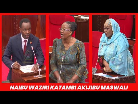 NAIBU WAZIRI PATROBAS KATAMBI AKIJIBU MASWALI YA WABUNGE BUNGENI LEO 