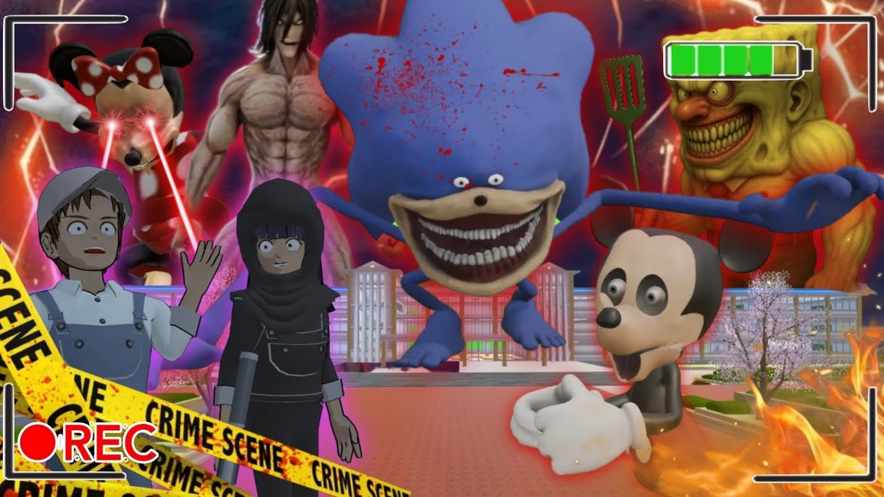 YUTA MIO PANIC Cartoon превращается в СТРАШНОГО МОНСТРА, атакующего город Сакура | СИМУЛЯТОР ШКОЛ...