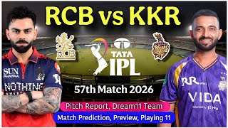 RCB vs KKR IPL 2026 57th Match Prediction - Royal Challengers Bengaluru vs Kolkata Knight Riders screenshot 1