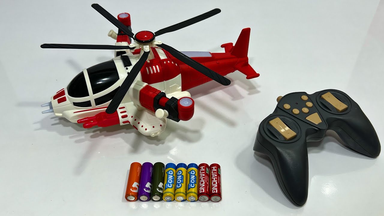 Unboxing EV Combat Helicopter, RC Monster Dinosaur Truck, RC Military Tank Model, Electric Shark