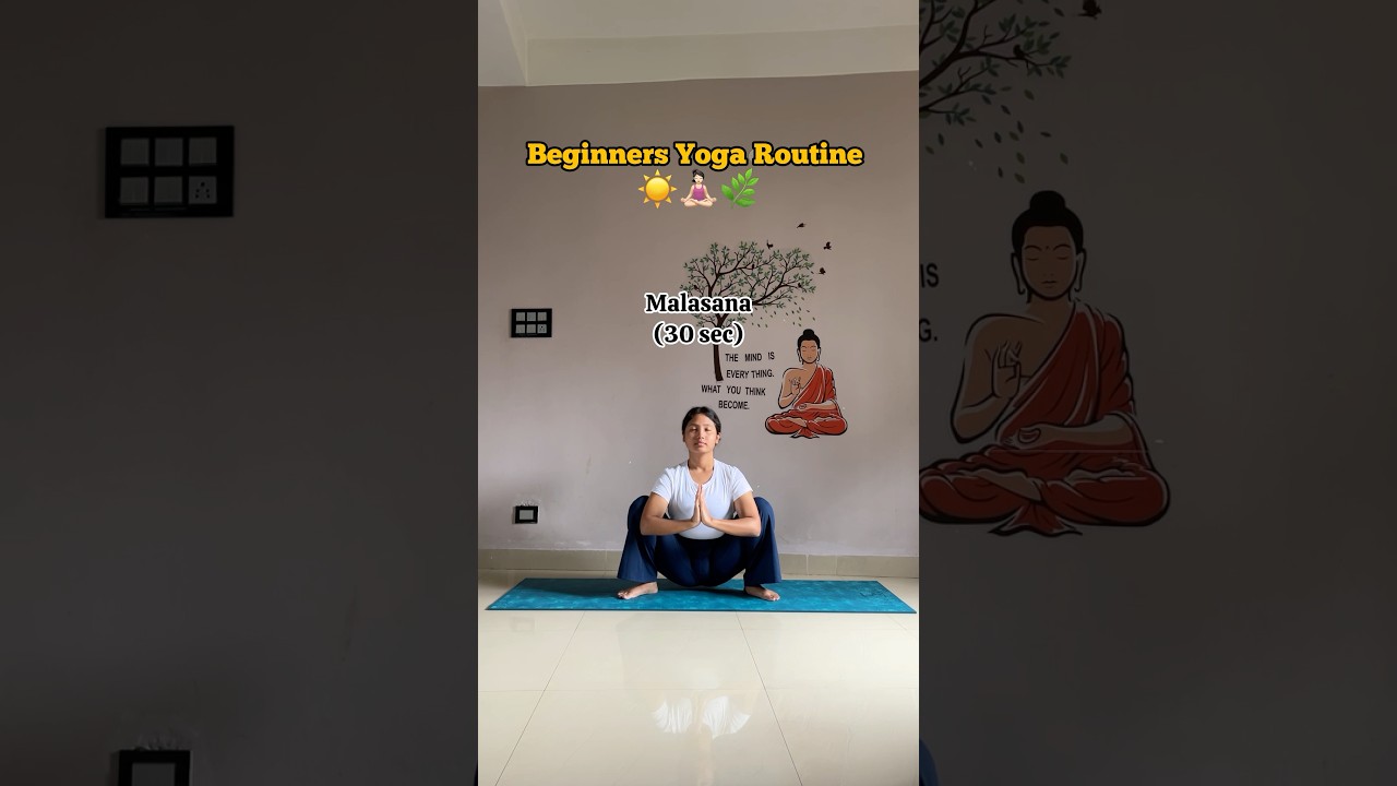 Beginner yoga routine🧘🏻‍♀️ 