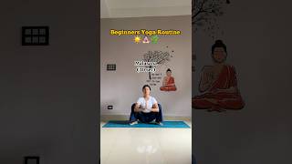 Beginner yoga routine🧘🏻‍♀️ #yoga #yogainspiration #yogapractice #short #youtubeshorts #shortsfeed