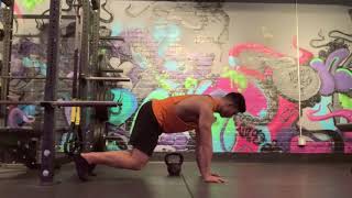 Bear Position Plank w/ KB Drag