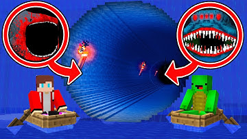Mikey and JJ Found Longest Scary & El Gran Maja Tunnel at Night in Minecraft Maizen?!