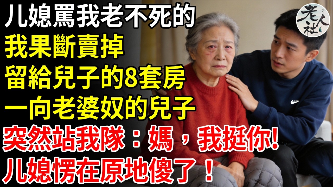 儿媳婦罵我老巫婆，我果斷賣掉，留給兒子的8套房，一向老婆奴的兒子，突然站我隊：媽，我挺你!儿媳愣在原地傻了#退休金#不肖子孫#老年生活#老人社