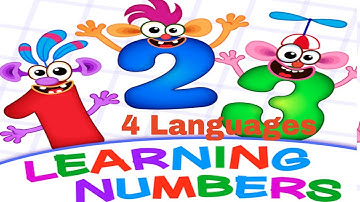 Numbers 1 to 10 in different languages (English, Spanish, Arabic, and Japanese)