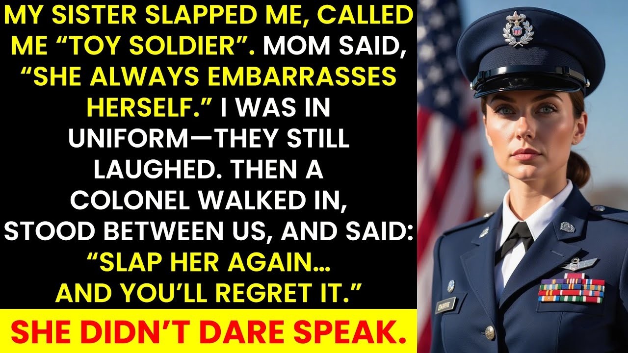 My Sister Slapped Me at the Jewelry Store — Then a Colonel Said, “Do That Again, I Dare You”