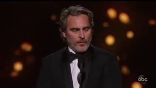 *FUll SPEECH* Joaquin Phoenix Oscar 2020  – Joker as Arthur Fleck | OSCAR 2020
