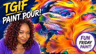 TGIF! Let’s Pour Some Paint 🎨 | An Unexpected Acrylic Pour #satisfyingart #floralartwork