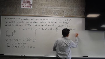 Optimization Rectangular storage container