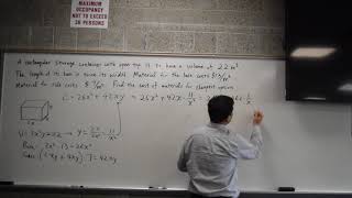 Optimization Rectangular storage container