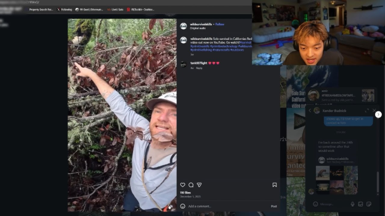 Джейсон пишет WildSurvivalSkills, чтобы выжить во время своего 7-дневного стрима на острове!