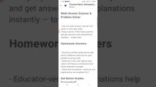 | Course Hero ; Homework Helper application | screenshot 1