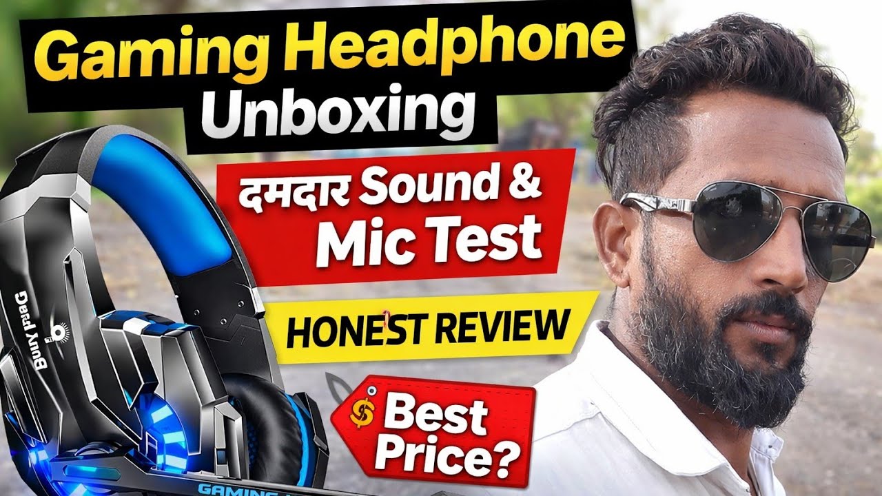 🎧 Gaming Headphone Unboxing | दमदार Sound & Mic Test | Best Budget Gaming Headset 🔥
