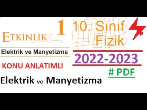 10. Sınıf | Fizik | Etkinlik 1 | Elektrik ve Manyetizma | MEB | Kazanım Testi | EBA | 2022 2023 | TY