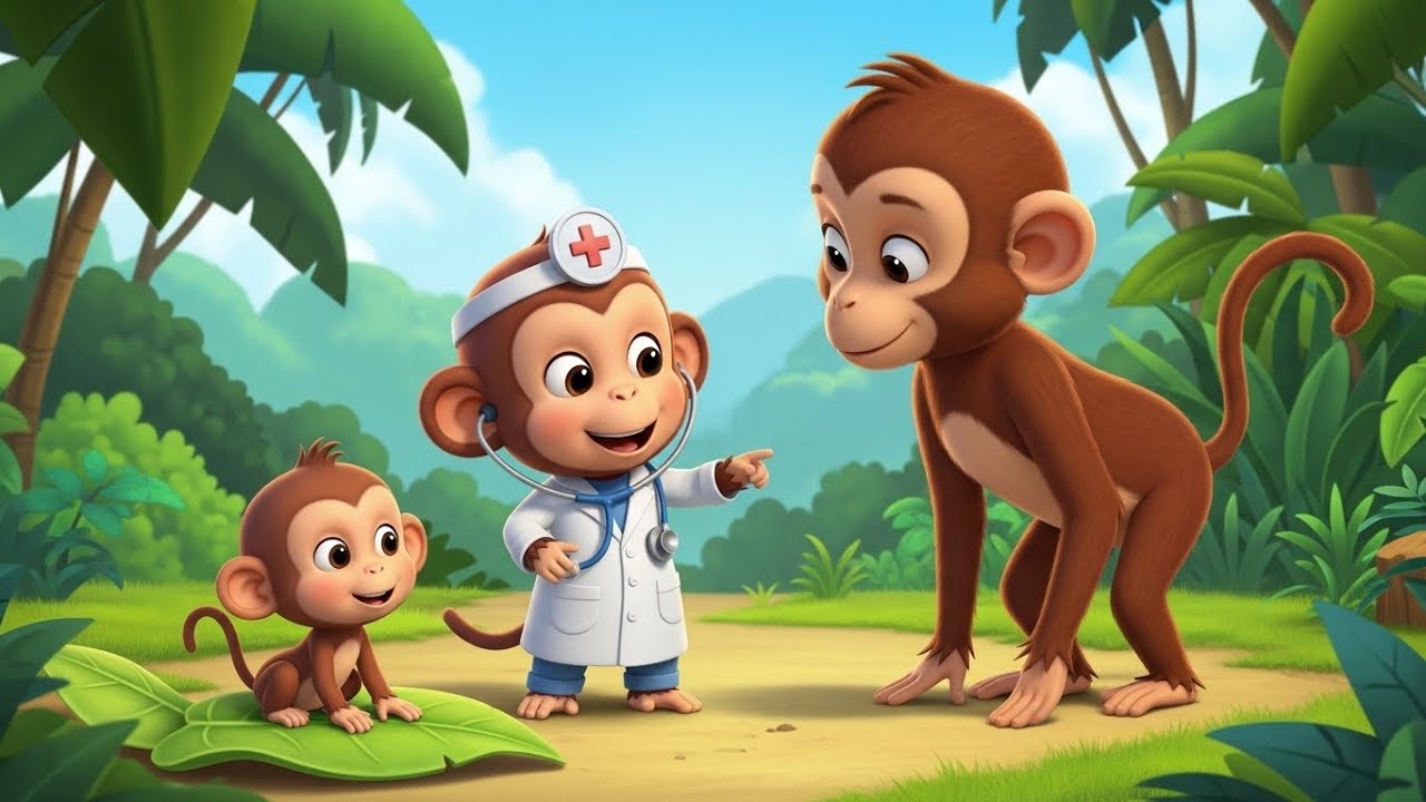 Five Little Monkeys Jumping on the Trampoline | Fun Counting Song for Toddlers to Sing and Learn