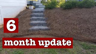Building steps into a hill 6 month update. How are they doing after rain and freezing weather? screenshot 3