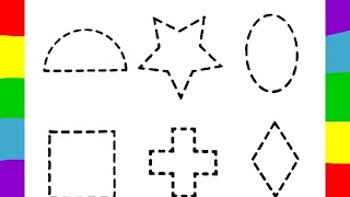 Semicircle and other Five shapes tracing| Shapes Tracing 