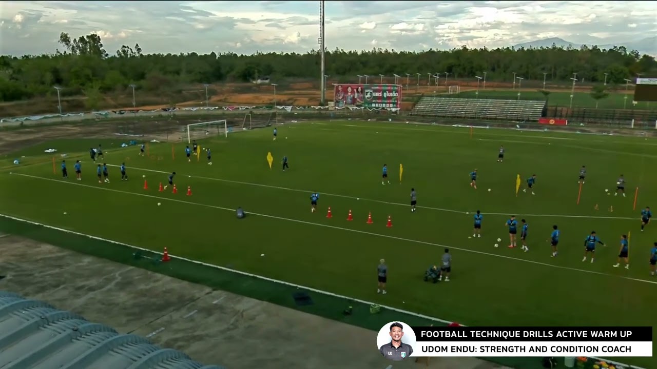 Football technique active drills warm up