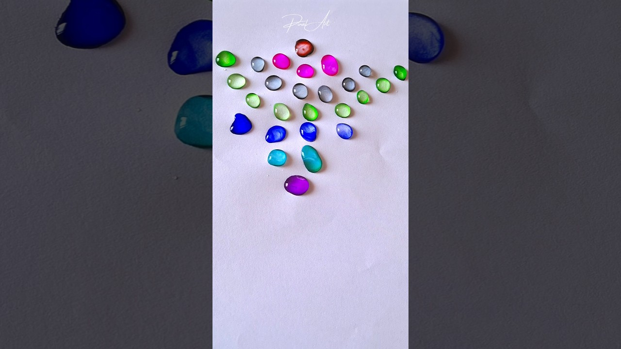 Colorful Water Drop Design| Satisfying Art! 