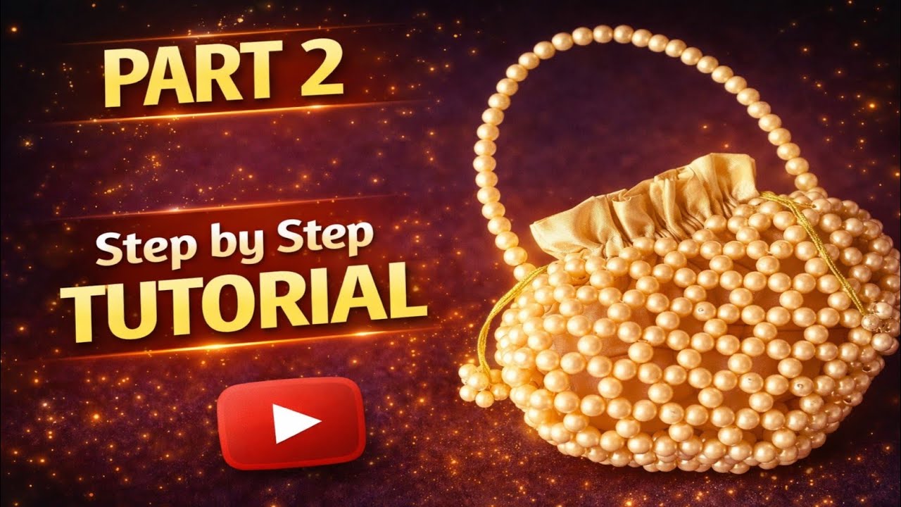 How to make Heart beaded bag | Heart Beaded Bag | Beaded Bag tutorial | part 2