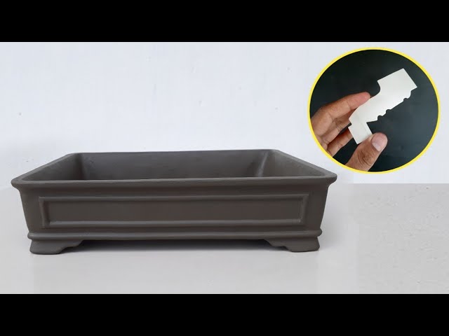 Making box bonsai pot with pvc profile mold - YouTube