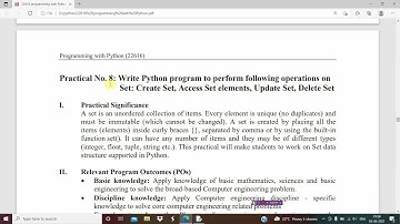 Python program to perform operations on Set | Create Set | Access Set Element|Update Set|Delete Set