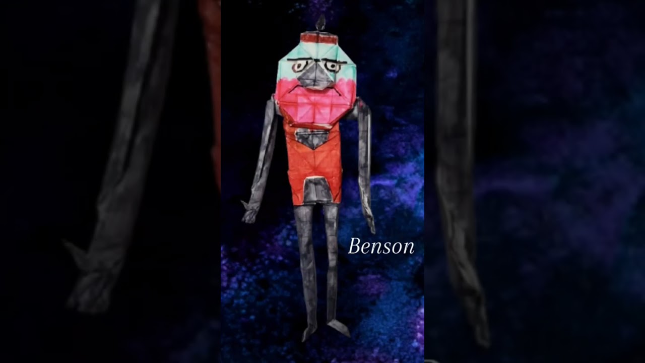 Origami Regular Show: Benson 🌌🔴💓🌚🔥