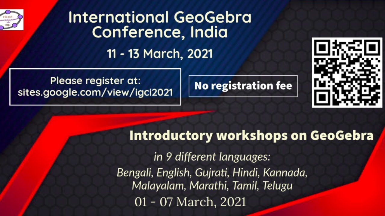 Inaugural Session : IGCI-2021 pre-conference workshops