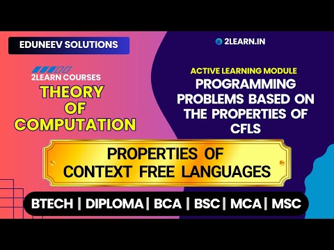 Programming Problems based on the Properties of CFLs | Properties of Context Free Languages